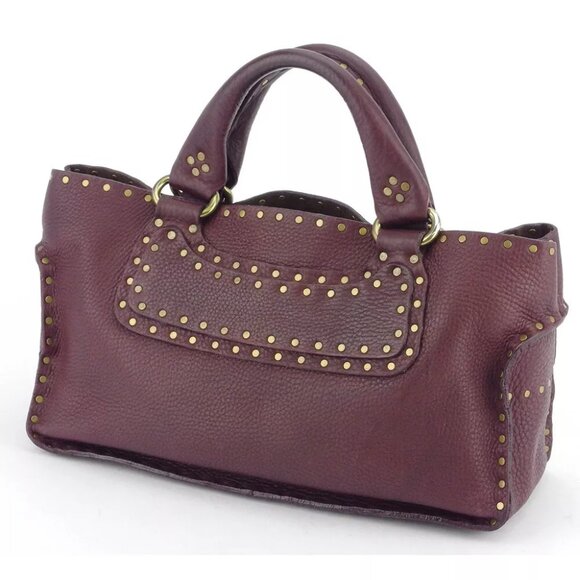 CELINE handbags boogie bag Bordeaux leather Authentic used